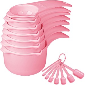 Plastic Measuring Cups and Spoons Set 15...