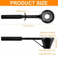 2 Pack Coffee Measuring Scoop Funnel for Reusable K Cup Refillable Coffee Pods, Scoop with Funnel for Ground Coffee, Protein Powder, Tea