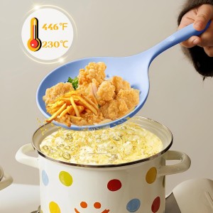Silicone Slotted Spoon, Large Kitchen Spoon Strainer for Versatile Use, Perfect for Pasta, Dumplings, and More, Durable and Heat-Resistant Design for Everyday Cooking Needs