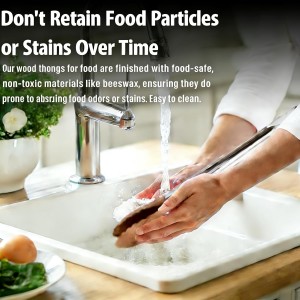 Wooden Tongs for Cooking Heat Resistant 2 Pcs 9 Inch 12 Inch Wooden Salad Tongs with Wood Tip for Serving Food Walnut Wood Kitchen Utensils for Toaster Home Chefs Gift Suitable for Non-stick Cookware