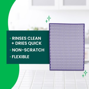 Scotch-Brite® Stay Clean Scrubbing Dish Cloths, Reusable and Long-Lasting Mesh Dish Rags That Dry Fast to Resist Odors, Scratch-Free Scrubber Wipes That are Safe on All Surfaces, 2 Dish Towels