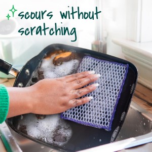 Scotch-Brite® Stay Clean Scrubbing Dish Cloths, Reusable and Long-Lasting Mesh Dish Rags That Dry Fast to Resist Odors, Scratch-Free Scrubber Wipes That are Safe on All Surfaces, 2 Dish Towels
