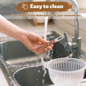 2pcs Lemon Zester Channel Knife, 5.5x0.8in Stainless Steel Wood Citrus Cocktails Peeler Tool Effortless Channel Knife Practical Fruit Peeler Tool for Pomelo Lime Grapefruit Orange Lemon