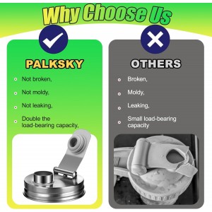 Mason Jar Pour Spout Lid Stainless Steel, Regular Mouth Pour Spout Flip Cap Lids for Mason Jars, Anticracking Leak Proof Seal Cover Airtight for Drinking Salad Dressing & Food Storing(2PCS)