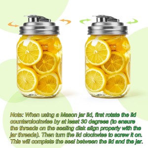 Mason Jar Pour Spout Lid Stainless Steel, Regular Mouth Pour Spout Flip Cap Lids for Mason Jars, Anticracking Leak Proof Seal Cover Airtight for Drinking Salad Dressing & Food Storing(2PCS)