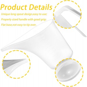 4 Pack Measuring Funnel Pitcher,PlasticMeasuring Cup with Long Spout,Large for Bakeware,Pancake,Batter,Muffin,Cakes,Soap Making,Watering Plants(1000Ml)
