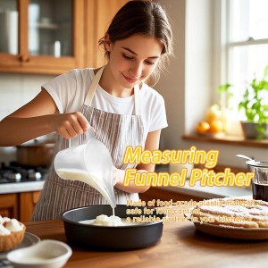 4 Pack Measuring Funnel Pitcher,PlasticMeasuring Cup with Long Spout,Large for Bakeware,Pancake,Batter,Muffin,Cakes,Soap Making,Watering Plants(1000Ml)