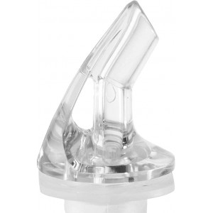 Betolla (Pack of 3) 2 oz Measured Liquor Pourers – No-Collar Clear Pour Spouts with White Tail for Accurate, Consistent Serving