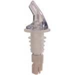Betolla (Pack of 3) 2 oz Measured Liquor Pourers – No-Collar Clear Pour Spouts with White Tail for Accurate, Consistent Serving