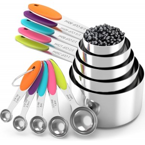 TILUCK Measuring Cups and Spoons Set, St...