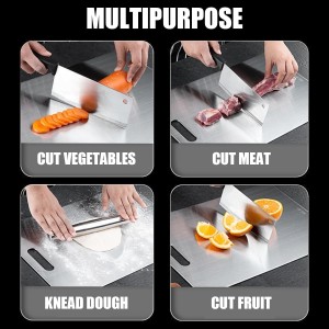 Titanium Cutting Board - 2026 New Upgrade 100% Pure Titanium Cutting Boards for Kitchen Double Sided Non Toxic Titanware Cutting Board,Hygiene Durable Dishwasher Safe Chopping Board (12"L x 9"W)