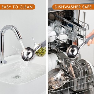 4 OZ Scoop, #8 Disher, Large Ice Cream Scoop with Trigger, Muffin Scoop, Large Cookie Scoops for Baking, Grey Handle, With Trigger for Portion Control