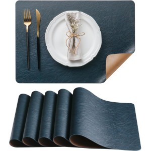 DOLOPL Placemats Set of 6 Reversible Dua...