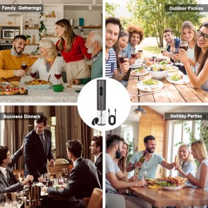 Electric Wine Opener,Rechargeable Automatic Wine Corkscrew with Foil Cutter, Type-C Charging Wine Openers With LED Light For Wine Lovers Gift Christmas Home Bar Party