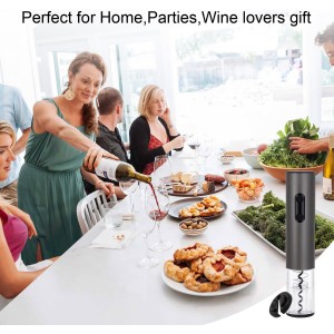 Electric Wine Opener,Rechargeable Automatic Wine Corkscrew with Foil Cutter, Type-C Charging Wine Openers With LED Light For Wine Lovers Gift Christmas Home Bar Party