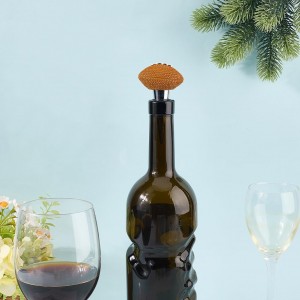 GORGECRAFT Rugby Wine Stopper for Wine Bottles Silver Zinc Alloy Reusable Bottle Toppers Sport Ball Resin Champagne Pump Decor for Men Women Holiday Housewarming Christmas Halloween Wedding Party