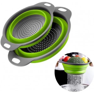 2 Pack Collapsible Colander Set, Emptyco...