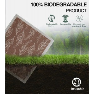 10 PCS Leaf Print Swedish Dishcloths for Kitchen 100% Biodegradable Reusable Cellulose Sponge Cloths Ultra Absorbent, Eco-Friendly Cleaning Towels Dishcloths for Washing Dishes & General Cleaning