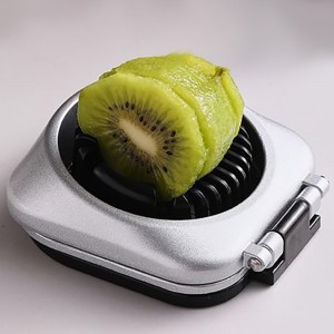 2 in 1 Stainless Steel Boiled Egg Slicer Heavy Duty Strawberry Section Cutter Multipurpose Kiwis Soft Fruit Chopper