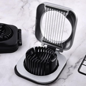 2 in 1 Stainless Steel Boiled Egg Slicer Heavy Duty Strawberry Section Cutter Multipurpose Kiwis Soft Fruit Chopper