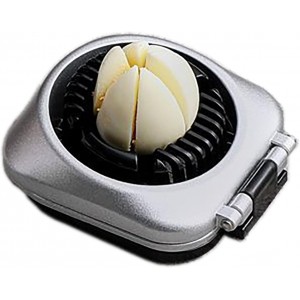 2 in 1 Stainless Steel Boiled Egg Slicer Heavy Duty Strawberry Section Cutter Multipurpose Kiwis Soft Fruit Chopper