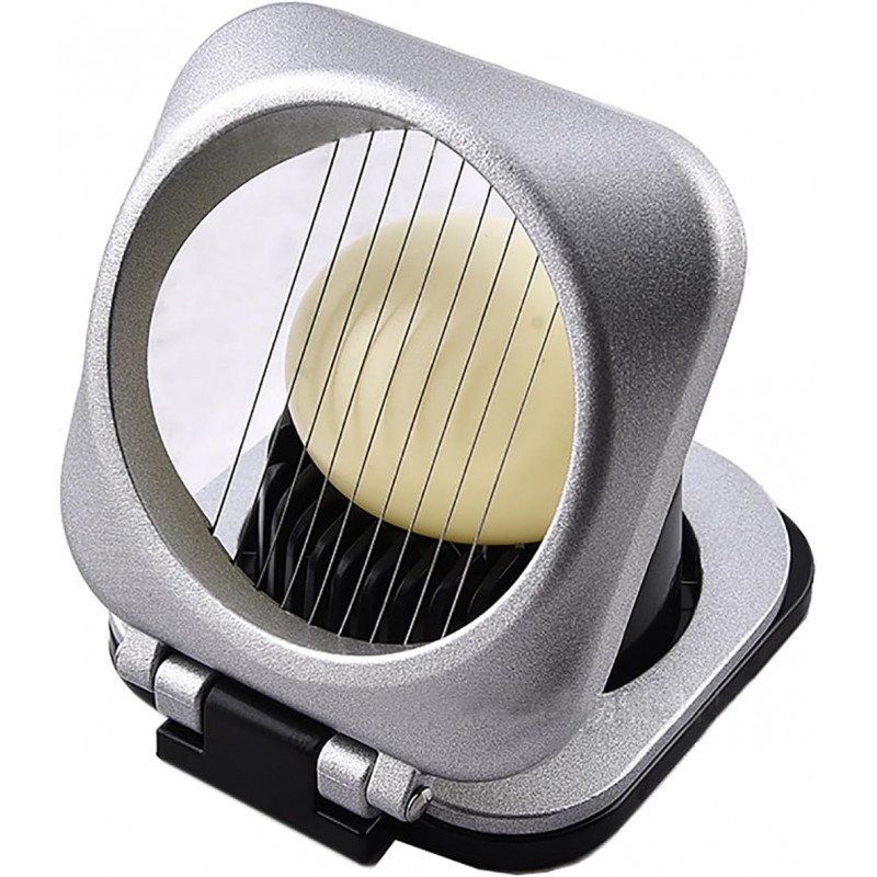 2 in 1 Stainless Steel Boiled Egg Slicer Heavy Duty Strawberry Section Cutter Multipurpose Kiwis Soft Fruit Chopper