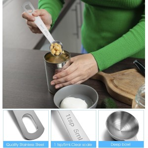 1 Teaspoon Measuring Spoons, 3Pcs Stainless Steel Short Design Kitchen Tools for Precise Cooking, Baking and Spices Measurement, 5ml