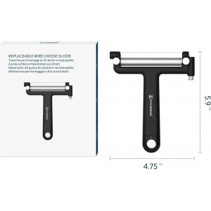 KITCHENDAO 3 in 1 Wing Corkscrew and Adjustable Wire Cheese Slicer