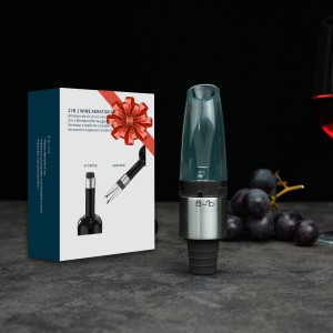KITCHENDAO 3 in 1 Wing Corkscrew Wine Bottle Opener and 2-in-1 Wine Aerator Pourer and Stopper