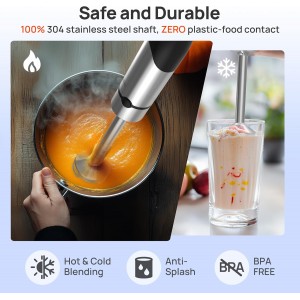 Consciot 10-in-1 Immersion Blender Handheld Max 1100W with Entire Stainless Steel Blender Shaft, Trigger Speed Control, 800ml Beaker, 600ml Chopper, Beaters, Frothers, Hooks, Masher, Whisk & 600ml Cup