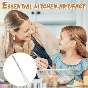 2 Pcs Mini Whisks Set, Stainless Steel Whisk Tiny Egg Whisk, Espresso Matcha Whisks Set Kitchen Baking Supplies For Cooking Steel Wire Gilded Kitchenware Multipurpose Cooking Supplies