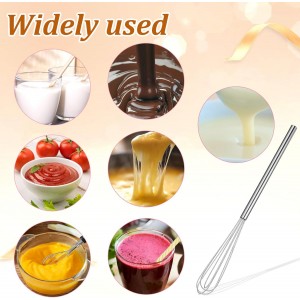 2 Pcs Mini Whisks Set, Stainless Steel Whisk Tiny Egg Whisk, Espresso Matcha Whisks Set Kitchen Baking Supplies For Cooking Steel Wire Gilded Kitchenware Multipurpose Cooking Supplies