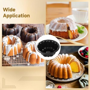 Homaisson 20PCS Mini Fluted Tube Pan, 4.5Inch Carbon Steel Mini Cake Molds, Nonstick Reusable Oven Baking Mold for Cupcake, Bread, Bavarois, Brownie