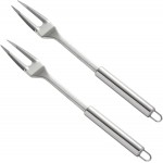 Stainless Steel Carving Fork for Meat, 2 Pieces Meat Forks with Long Heat-Resistant Handle for Grilling, Cooking, Servin, Serving, 13 Inch