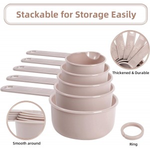 11PCS Measuring Spoons and Measuring Cups Set, Stackable Cups and Spoons, Nesting Cups Spoon for Cooking Baking Supplies, Kitchen Gadgets Essentials Tools