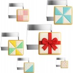 6PCS Square Cookie Cutter Set, Large Geometric Stainless Steel Baking Supplies for Homemade Cookies, Square Plaque Cookie Cutters Shapes Biscuit Molds, 6 Sizes (1.5, 2, 2.5, 3, 3.5, 4 Inch)