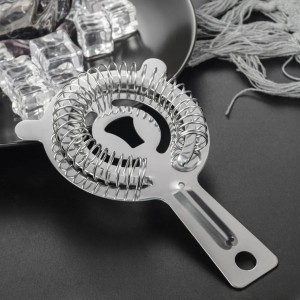 Cocktail Strainer Bar Tools - 4PCS Bar Strainer with High Density Spring, Stainless Steel Bartender Accessories for Filtering Cocktail Drink, Professional Bartending Tools with Filter for Home