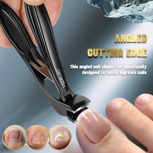 Nail Clippers for Seniors, Heavy Duty Stainless Steel Nail Clipper for Ingrown Toenails, Wide Opening Sharp Blade for Men, Women, Travel & Home Use
