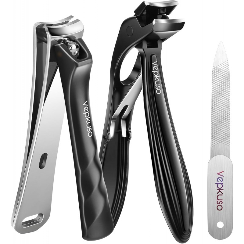 Nail Clippers for Seniors, Heavy Duty Stainless Steel Nail Clipper for Ingrown Toenails, Wide Opening Sharp Blade for Men, Women, Travel & Home Use