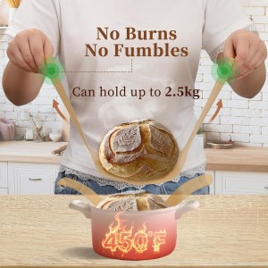 Parchment Bread Sling for Dutch Oven, BlissBoard Disposable Bread Baking Mat with Long Handles, 50 Pcs Unbleached Parchment Paper for Air Fryer, Sourdough Transfer