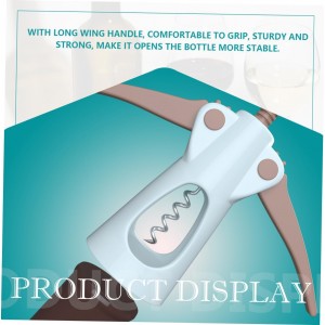 ABOOFAN Practical Wine Bottle Opener Wing Corkscrew Press Extract Stainless Strong