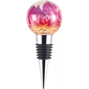 Resin Flower Wine Stopper, Floral Wine B...