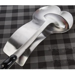 Garneck Double Spoon Rest: Stainless Steel Cooking Utensil Holder 9.4x 5.5inch Large Design Soup Spoon Metal Rack Stylish Cutlery Spatula Ladle Rests for Kitchen, Stove Top