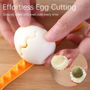 4 Pack Deviled Egg Cutter in Half - Egg Cutter for Kitchen, Perfect for Salads, Kitchen Cooking Tools,Easy Clean Dishwasher Safe,Gadgets