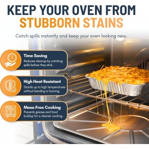 Aluminum Oven Liners for Bottom of Oven (10 Pack), Disposable Foil Oven Liners for Bottom of Oven, Oven Drip Pans, Oven Liners for Bottom of Electric Oven and Gas Oven, Oven Liner, 18.5