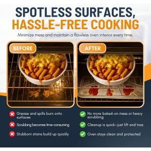 Aluminum Oven Liners for Bottom of Oven (10 Pack), Disposable Foil Oven Liners for Bottom of Oven, Oven Drip Pans, Oven Liners for Bottom of Electric Oven and Gas Oven, Oven Liner, 18.5