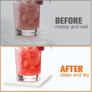 48 PCS Sublimation Coasters Blanks Ceramic Tiles Bulk 4x4 White Unglazed Glazed Ceramic Tiles for Crafts with 48 Cork Sticker Back, Square Coasters Sublimation for Heat Transfer DIY Painting