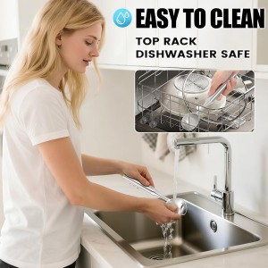 Stainless Steel Ice Cream Scoop - Heavy Duty Ice Cream Scooper with Ergonomic Handle - One-Piece Metal Ice Cream Spoon for Gelato, Sorbet, Cookies - Durable, Easy to Use & Dishwasher Safe