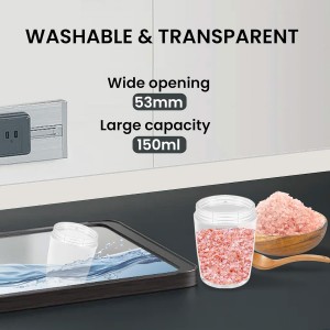 Battery Operated Salt And Pepper Grinder Set with LED Light, Automatic Electric Gravity Salt And Pepper Shakers Set, Each 6 AAA Batteries Needed, Adjustable Roughness, 2 Pack (Black)