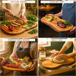 Personalized Olive Wood Cutting Board - Custom Charcuterie Boards, Housewarming, New Home, Retirement Gifts for Women, Her, Men, Him, Friends, Wedding, Bridal Shower, Engagement, Anniversary, Family